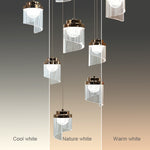 Set of modern pendant lights with color options