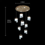Luxury stair pendant size diagram NZ
