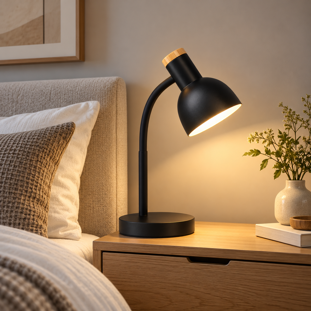 Titable head table lamp 6716 BK