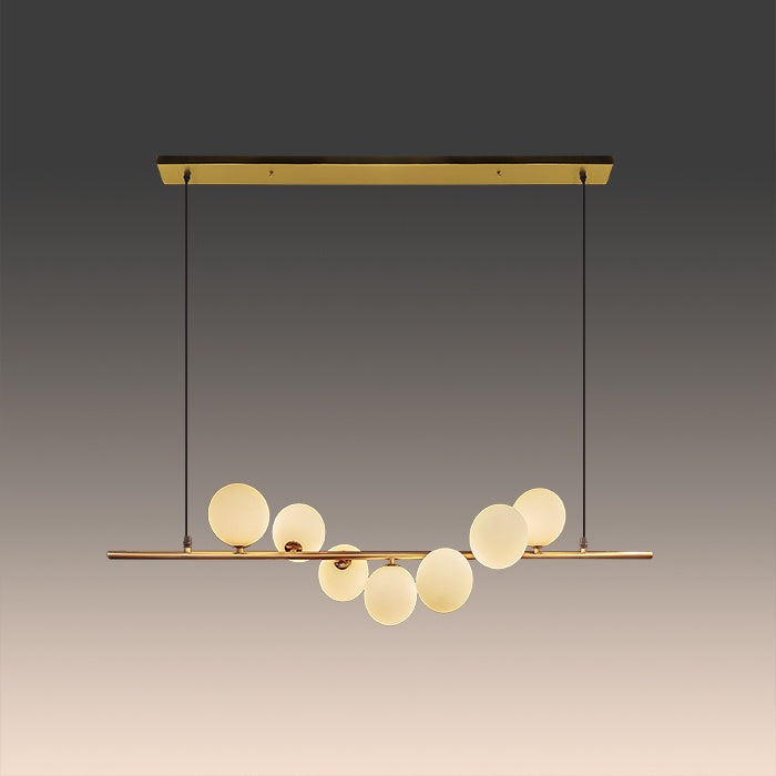 Pendant light Opel glass Brass color 2783-7