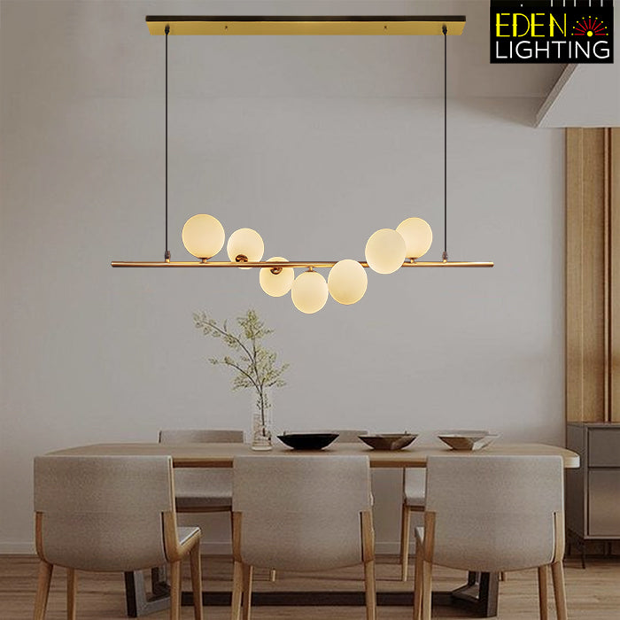 Pendant light Opel glass Brass color 2783-7