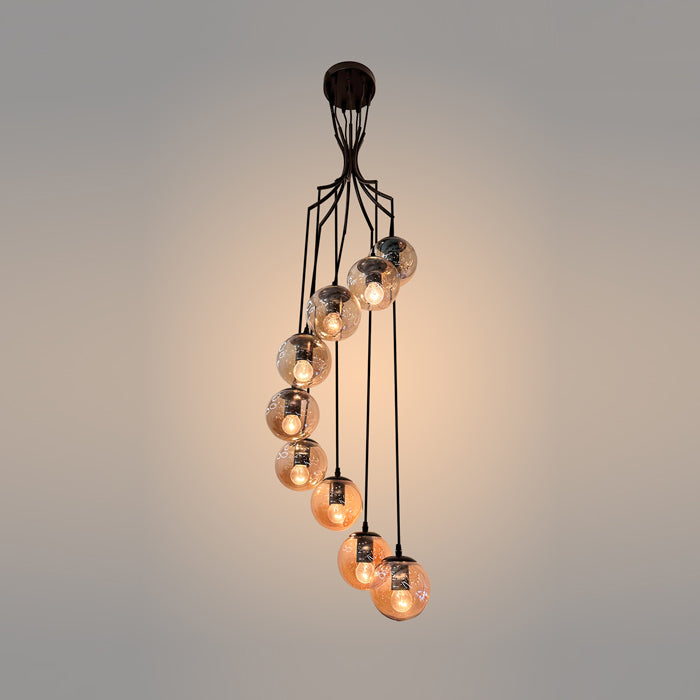black metal pendant light for stairway design eden lighting NZ
