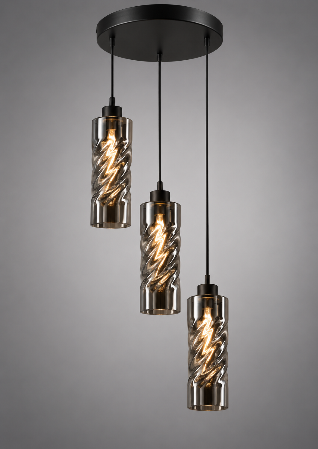 Pendant light Black Plate 300 with 7280