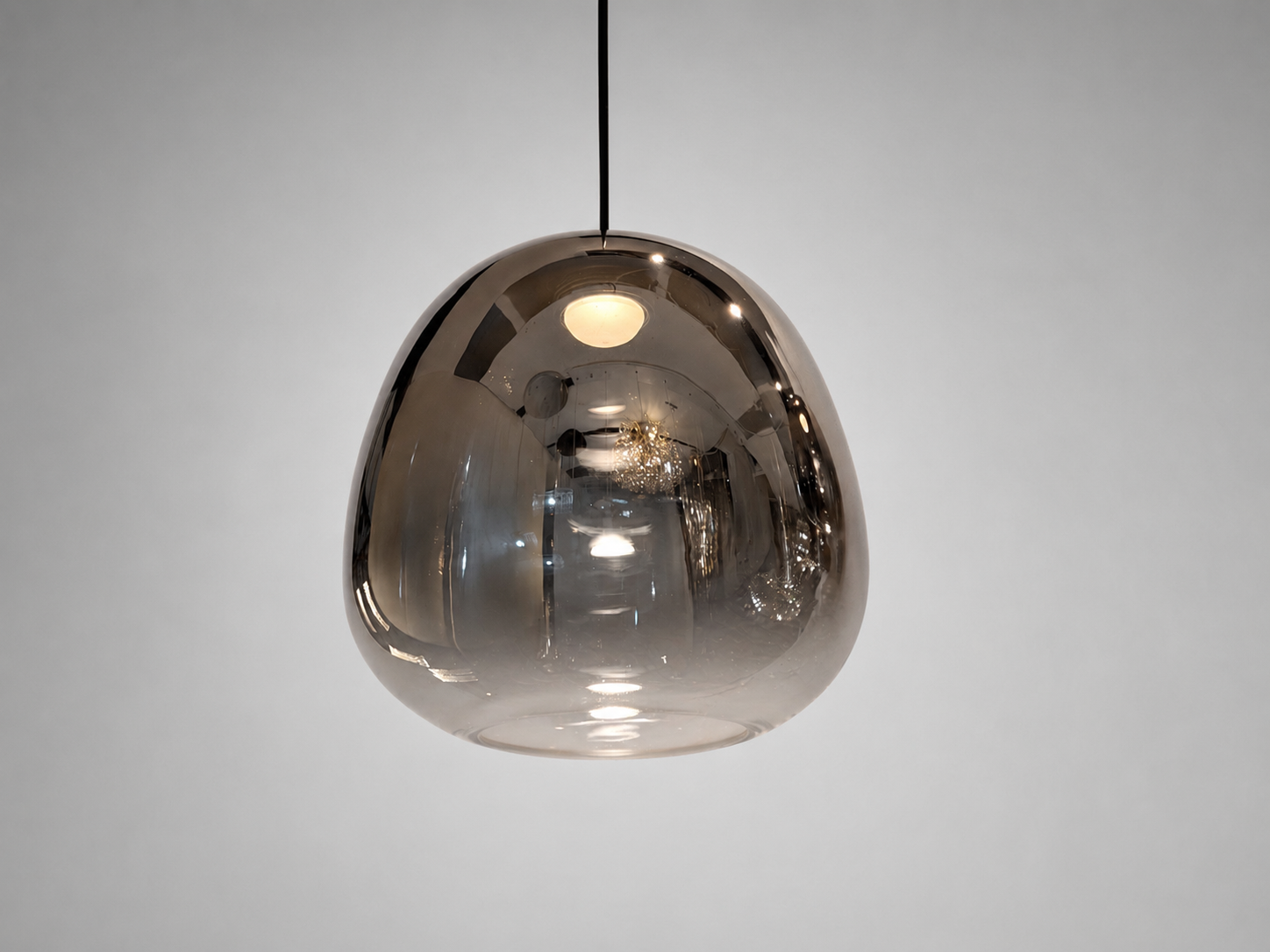 Modern 4 Light Smoked Glass Pendant Light 6622-4