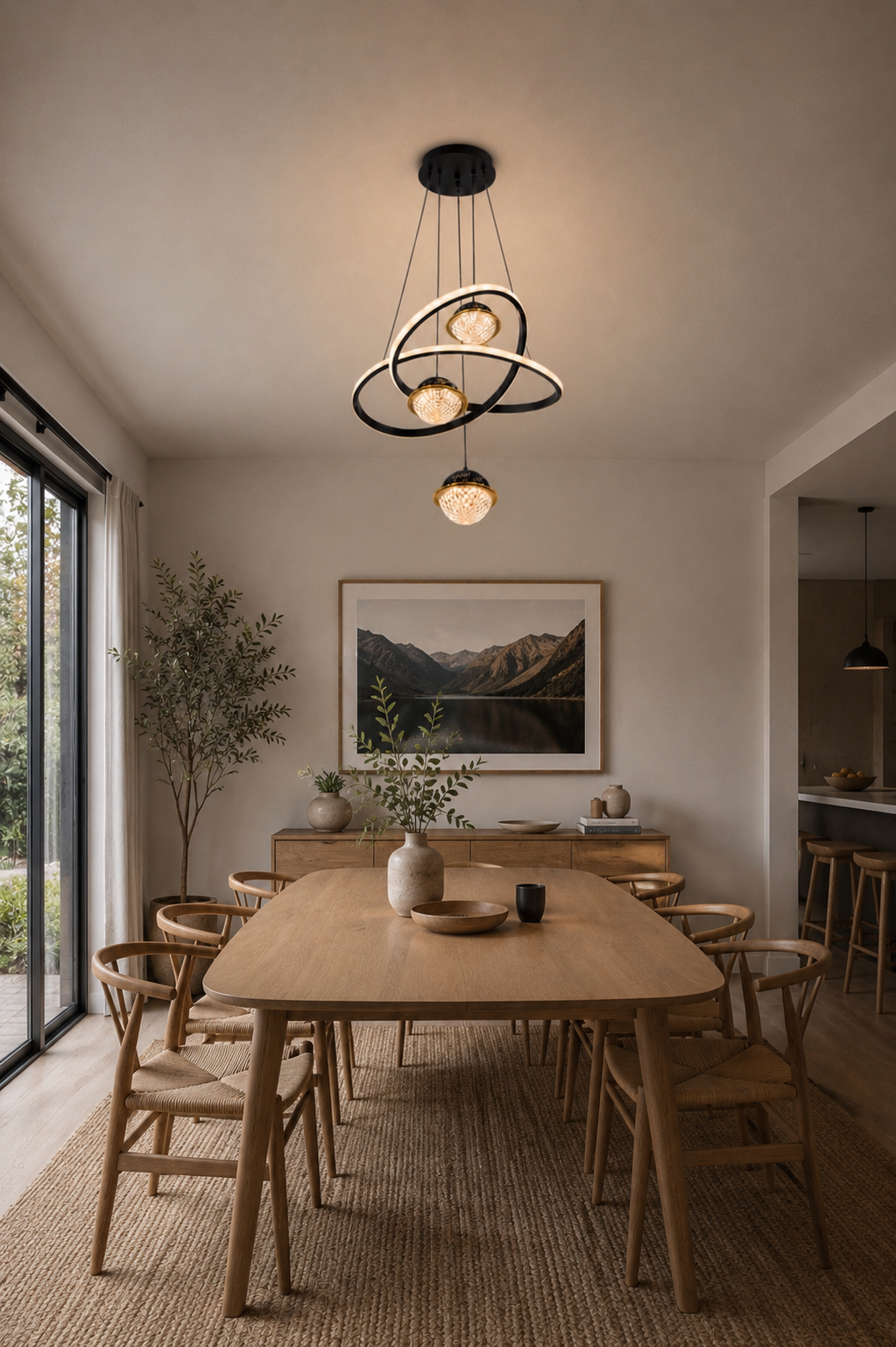 Contemporary LED pendant light 5677-3p
