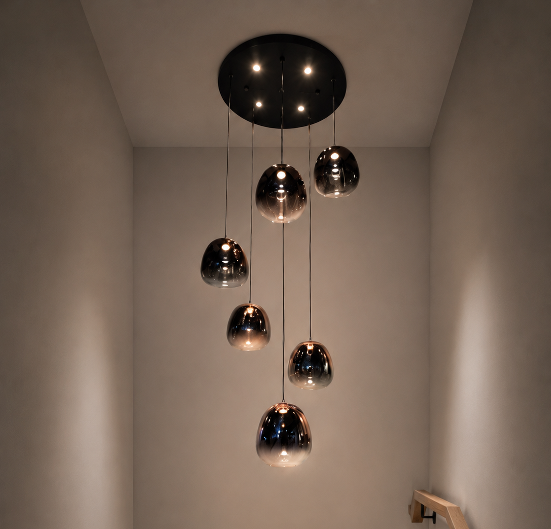 LED Pendant light glass 6622-6