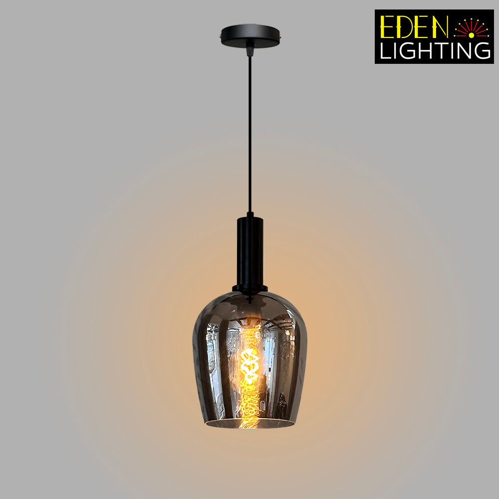 Pendant light Smoke glass Black 7782-C