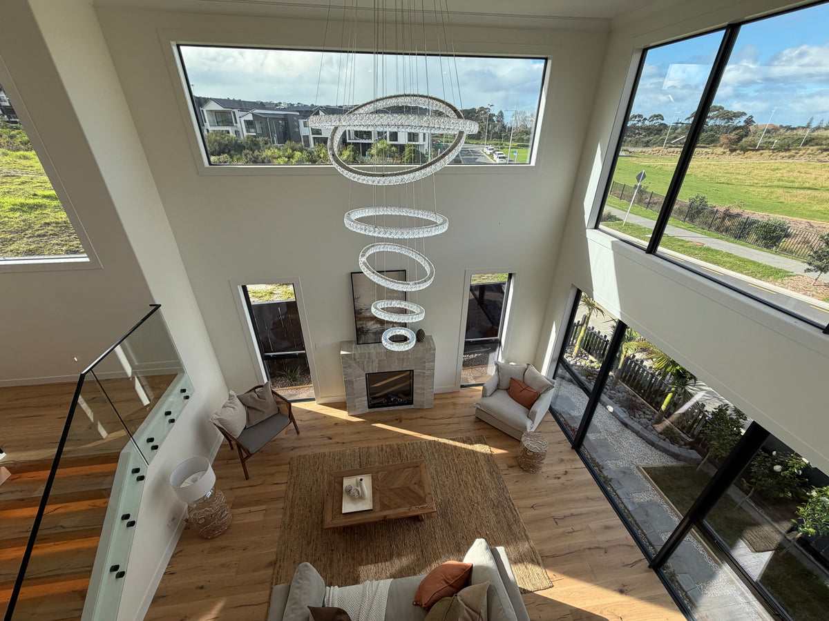 Chandelier Color Change  Chrome Modern 7850-6