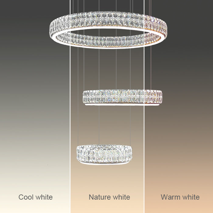 color change LED crystals pendant light for entrance design - eden lighting NZ