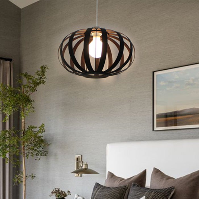 Lamp shade Black wooden 8030-400mm-multi