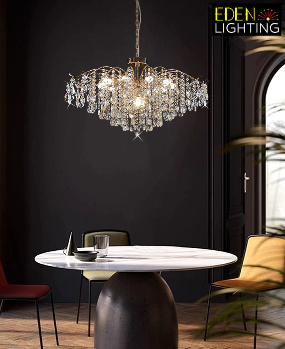 Modern Chandelier Gold 8306/800mm – Eden Lighting
