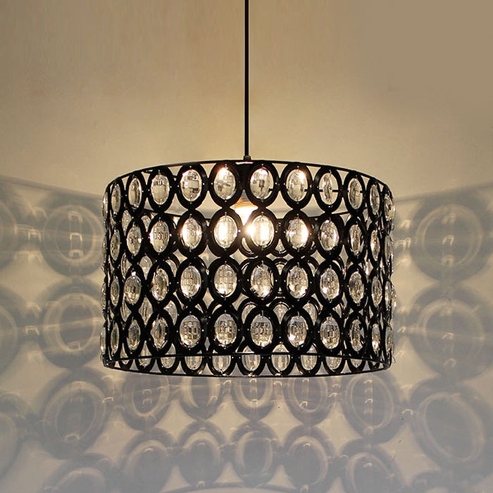 Lamp shade Crystals Black 8661-350mm