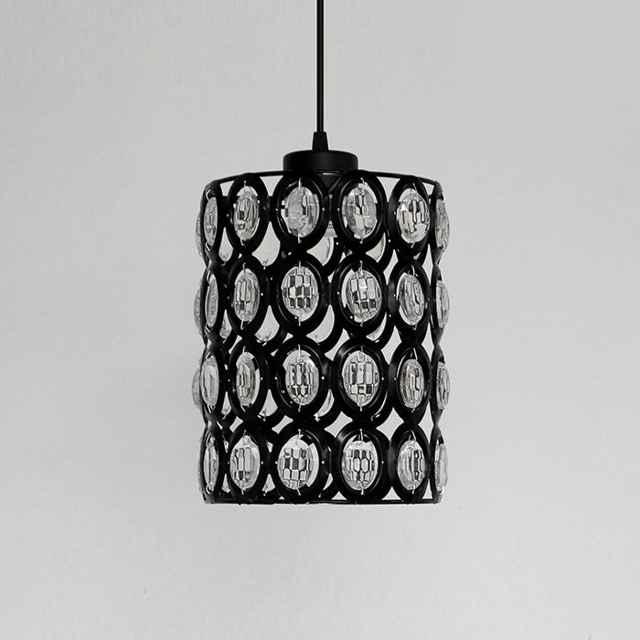 Lamp shade Crystals Black 8661-200mm