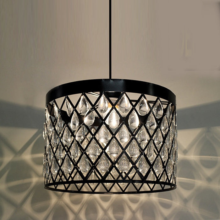 Lamp shade Crystals Black 8662-350mm