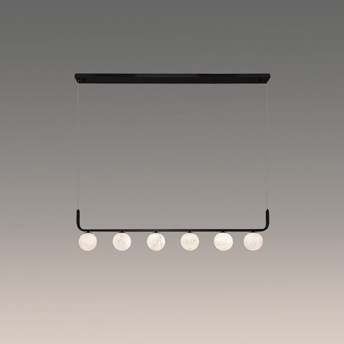 Pendant light Opel glass Black 9101/6L