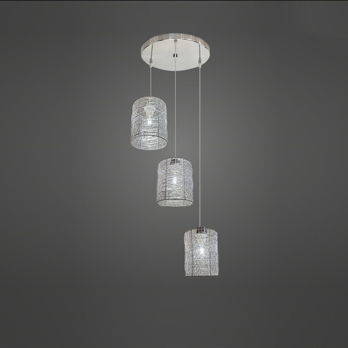 Pendant light Metal Silver plate-300 with 9200