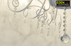 9223-12P White Ricci chandelier