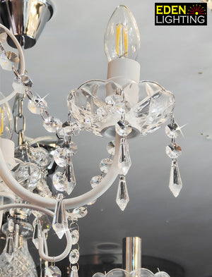 9223-12P White Ricci chandelier