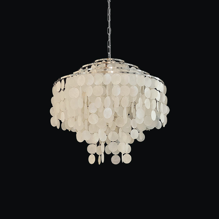 Chandelier with circular white