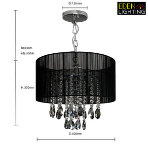 9262-400 Black/Smoke Mantilla chandelier