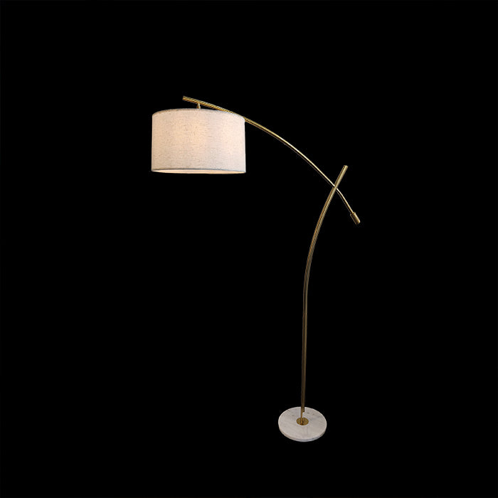 Arc floor lamp with a white shade Auckland
