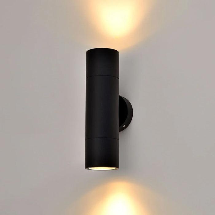 Black cylindrical wall light fixture west auckland