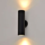 Black cylindrical wall light fixture west auckland