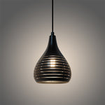 Black pendant light with a textured design NZ