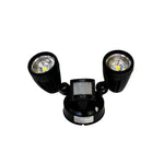 Black outdoor security light with dual floodlights nz