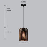 Black  brown pendant light with dimensions nz