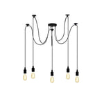 Black pendant light fixture with multiple bulbs ceiling light