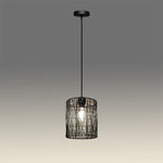 Black pendant light with woven design west auckland