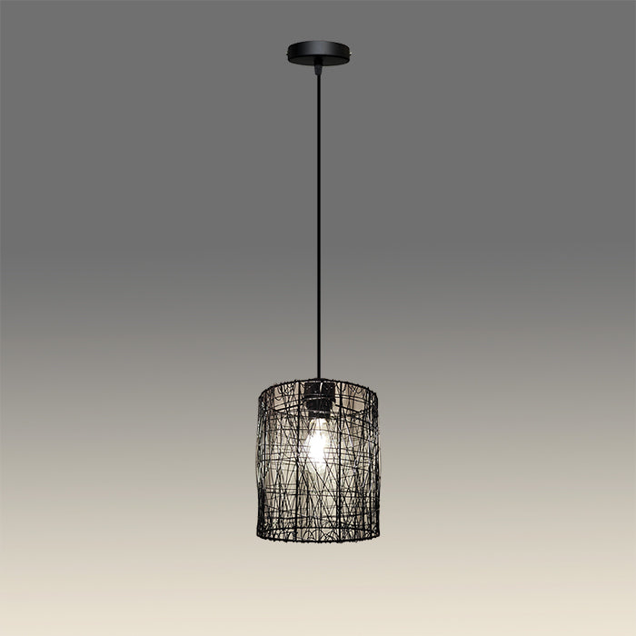 Black pendant light with woven design west auckland