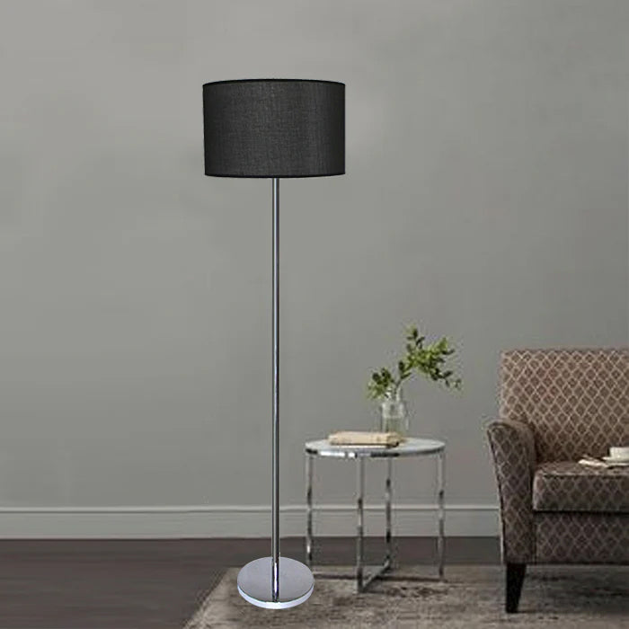 Black shade floor lamp in the living room nz