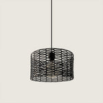 Black wire pendant light  hanging on the entry area nz homes
