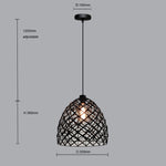 Black woven pendant light with dimensions  nz homes