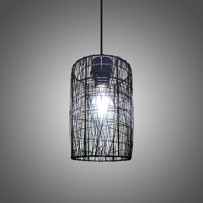 Black woven pendant light nz bar light