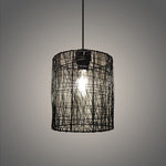 Black woven pendant light auckland homes