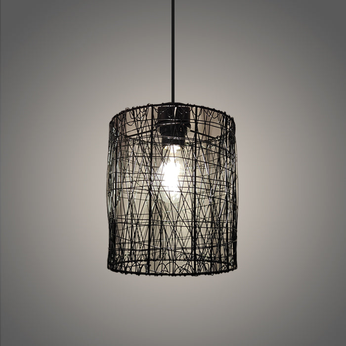 Black woven pendant light auckland homes