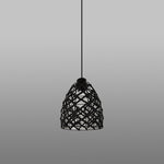 Black woven pendant light for modern New Zealand interiors