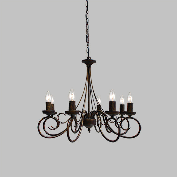 traditional brown metal chandelier - eden lighting New zealand