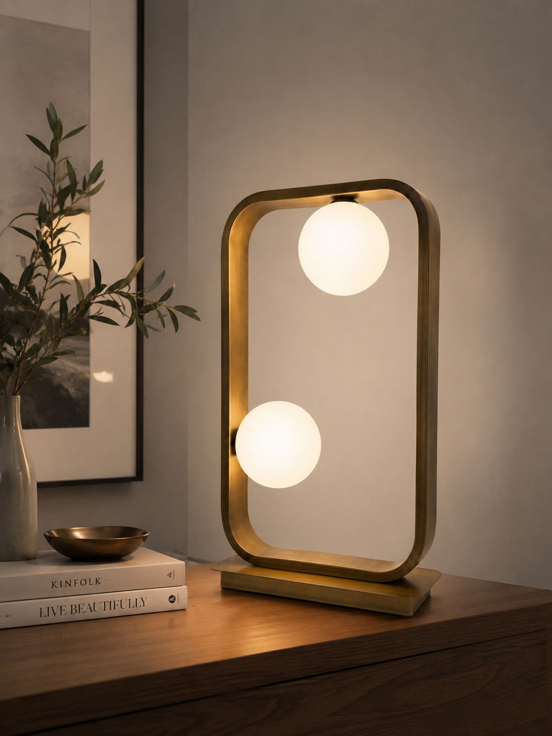 Brushed Brass table lamp 9272C-GD