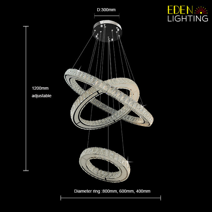 Auckland stairwell crystal chandelier size