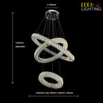 Auckland stairwell crystal chandelier size