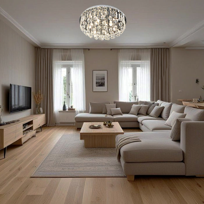 designer ceiling light in living room setting - eden lighting NZ