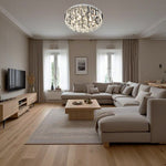 designer ceiling light in living room setting - eden lighting NZ