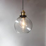 Clear glass pendant light with gold and black fixture nz