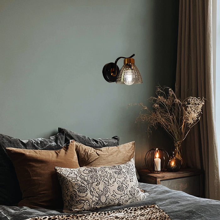 Cozy bedroom with decorative wall lighrt nz