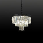 Crystal chandelier with black frame west auckland edenlighting