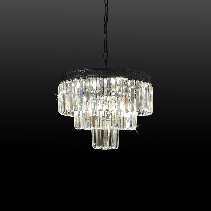 Crystal chandelier with black frame west auckland edenlighting
